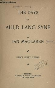 Cover of: days of auld lang syne