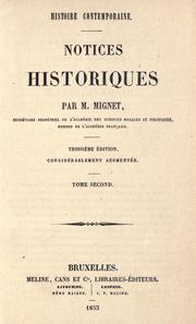 Cover of: Notices historiques