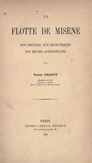 Cover of: La flotte de Mis©Łene by Victor Chapot