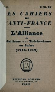 Cover of: Les cahiers de l'anti-France.