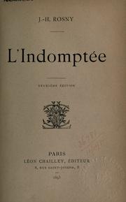 Cover of: indomptée.