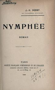 Cover of: Nymphée: roman.