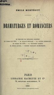Cover of: Dramaturges et romanciers.