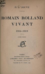 Cover of: Romain Rolland vivant, 1914-1919. by Pierre Jean Jouve