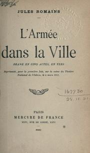 Cover of: armée dans la ville: drame en cinq actes, en vers