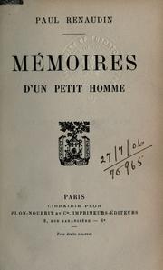 Cover of: Mémoires d'un petit homme.