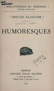 Cover of: Humoresques [par] Tristan Klingsor.