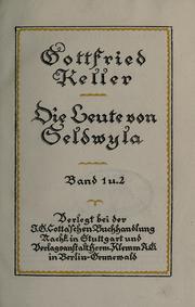 Cover of: Gesammelte Werke by Gottfried Keller