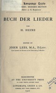Cover of: Buch der Lieder von H. Heine