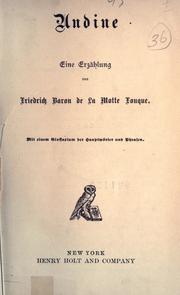 Cover of: Undine, eine Erzählung. by Friedrich de la Motte-Fouqué