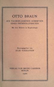 Cover of: Aus nachgelassenen Schriften eines Frühvollendeten