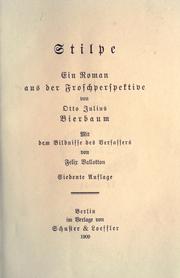 Cover of: Stilpe, ein Roman aus der Froschperspektive.: Mit dem Bildnisse des Verfassers von Felix Ballotton.