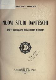 Cover of: Nuovi studi Danteschi nel VI centenario della morte di Dante.
