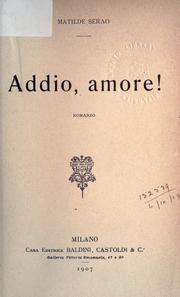 Cover of: Addio, amore.: romanzo.