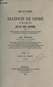 Cover of: Dits et contes de Baudouin de Condé et de son fils Jean de Condé. by Baudouin de Condé