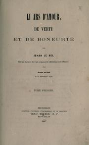 Cover of: Li ars d'amour, de vertu et de boneurté by 