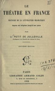 Cover of: théâtre en France: histoire de la littérature dramatique depuis ses origines jusqù'a nos jours.