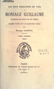Cover of: Les deux rédactions en vers de Moniage Guillaume by Moniage Guillaume