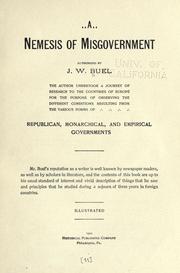 Cover of: A nemesis of misgovernment