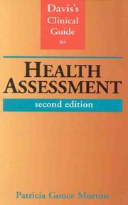 Cover of: Davis's Clinical Guide to Health Assessment