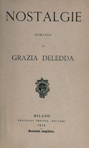 Cover of: Nostalgie by Grazia Deledda