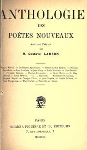 Cover of: Anthologie des poètes nouveaux. by 