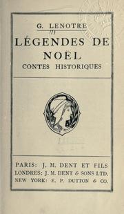 Cover of: Légendes du Noël, contes historiques by G. Lenotre