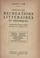 Cover of: Nouvelles récréations littéraires et historiques, curiosités et singularités, bevues et lapsus, etc.