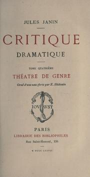 Cover of: Critique dramatique.