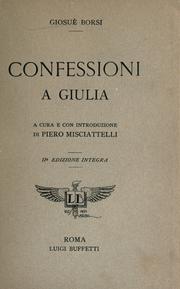 Cover of: Confessioni a Giulia