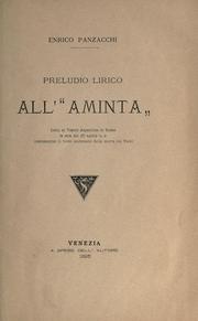 Cover of: Preludio lirico all'"Aminta".