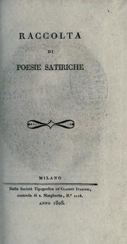 Cover of: Raccolta di poesie satiriche. by 