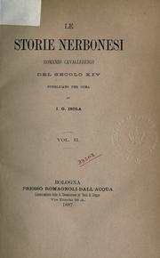 Cover of: Storie Nerbonesi: romanzo cavalleresco del secolo XIV