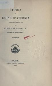 Cover of: Storia di Ugone d'Avernia by Andrea da Barberino, Andrea da Barberino