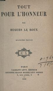 Cover of: Tout pour l'honneur.