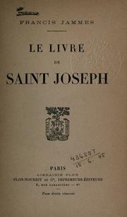 Cover of: livre de Saint Joseph.