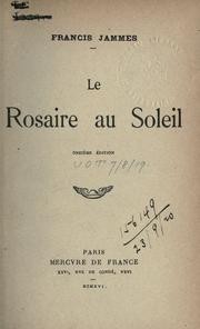 Cover of: rosaire au soleil.