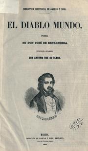 Cover of: El Diablo Mundo by José de Espronceda