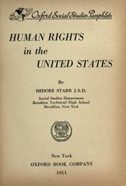 Human rights in the United States by Isidore Starr