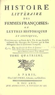 Cover of: Histoire littéraire de la France: Table générale par ordre alphabétique des matières contenues dans le quinze premiers volumes
