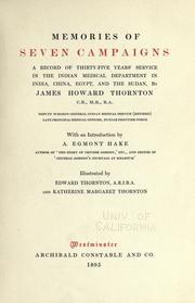 Cover of: Memories of seven campaigns by James Howard Thornton