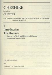 Cover of: Cheshire: including Chester