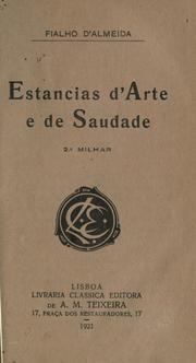 Cover of: Estancias d'arte e de saudade by Fialho de Almeida