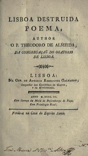 Cover of: Lisboa destruida by Theodoro de Almeida