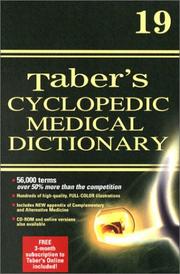 Cover of: Taber's Cyclopedic Medical Dictionary by 