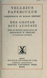 Cover of: Compendium of Roman history.: Res gestae divi Augusti