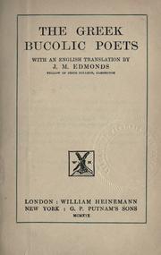 Cover of: The Greek bucolic poets by Theocritus