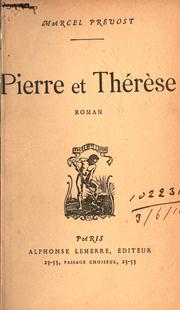 Cover of: Pierre et Thérèse: roman.