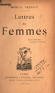Cover of: Lettres de femmes. by Marcel Prévost