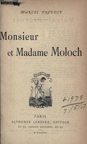 Cover of: Monsieur et Madame Moloch. by Marcel Prévost